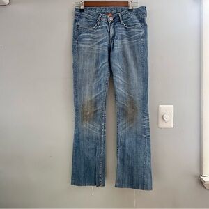 Earnest Sewn Medium Blue Wide Leg Jeans